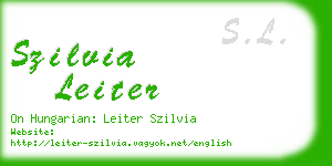 szilvia leiter business card